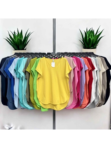 Bluzki damskie Włoskie, size uni, paczka 6szt, mix kolor