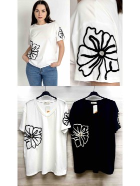 Bluzki damskie Włoskie, size uni, paczka 6szt, mix kolor