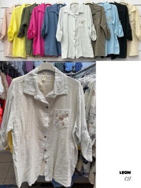 Koszule damskie, size uni, paczka 6szt, mix kolor