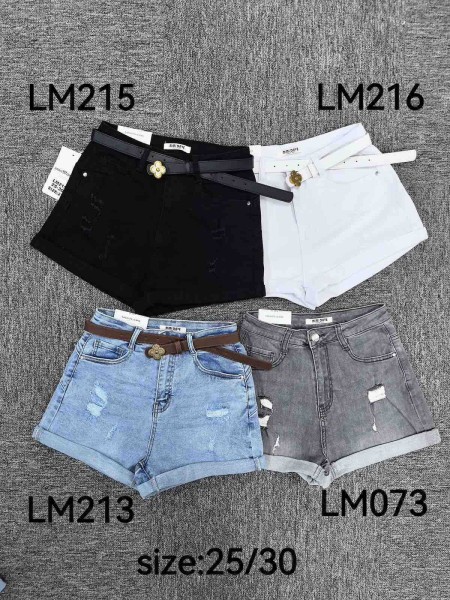 Spodenki jeansowe damskie ,size 25-30,paczka 12szt ,1 KOLOR