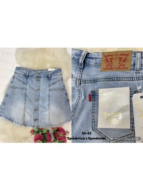 Spódnica krótka jeansowa damska ,size 34-42,paczka 10szt ,