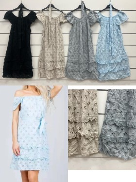 Sukienki damskie Włoski, size uni, paczka 6szt, mix kolor