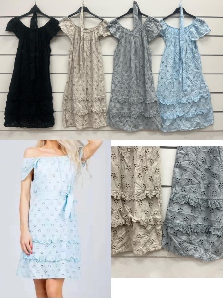 Sukienki damskie Włoski, size uni, paczka 6szt, mix kolor