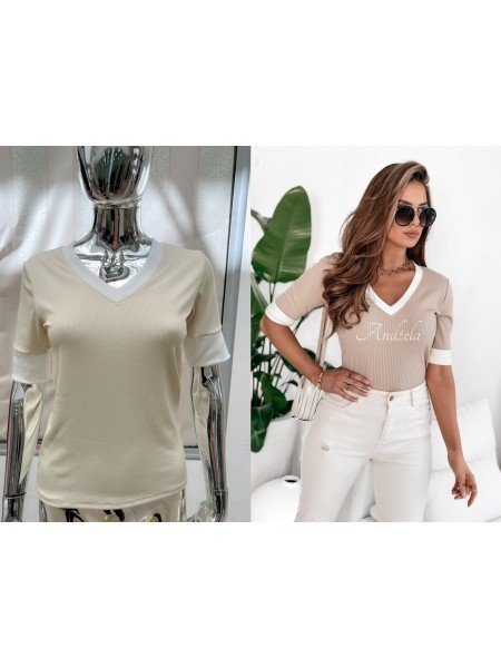 Bluzki damskie Włoski, size uni, paczka 6szt, mix kolor