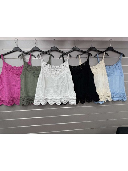 Bluzki damskie Włoski, size uni, paczka 6szt, mix kolor