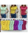 Bluzki damskie Włoski, size uni, paczka 6szt, mix kolor