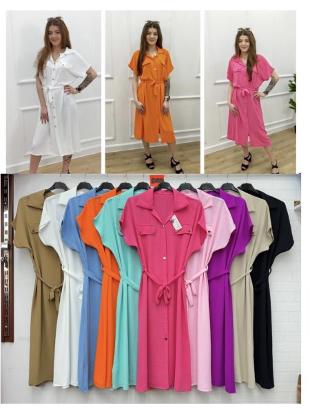 Sukienki damskie Włoski, size uni, paczka 6szt, mix kolor