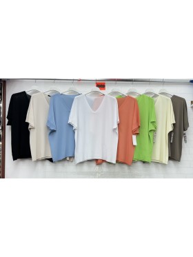 Bluzki damskie Włoski, size uni, paczka 6szt, mix kolor