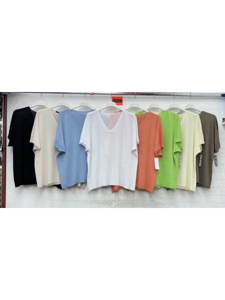 Bluzki damskie Włoski, size uni, paczka 6szt, mix kolor