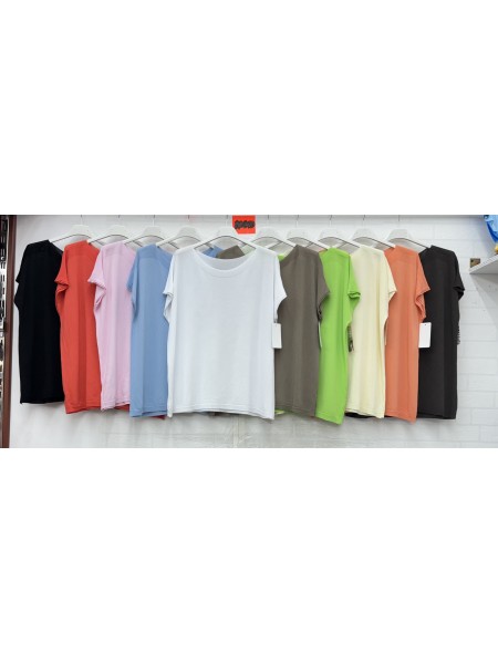Bluzki damskie Włoski, size uni, paczka 6szt, mix kolor