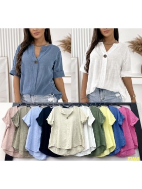 Bluzki damskie Włoski, size uni, paczka 6szt, mix kolor
