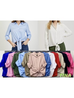 Bluzki damskie Włoski, size uni, paczka 6szt, mix kolor
