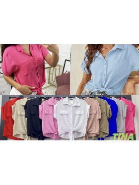 Bluzki damskie Włoski, size uni, paczka 6szt, mix kolor