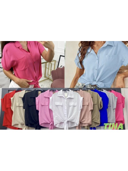 Bluzki damskie Włoski, size uni, paczka 6szt, mix kolor