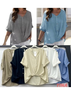 Bluzki damskie Włoski, size uni, paczka 6szt, mix kolor