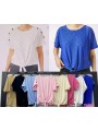 Bluzki damskie Włoski, size uni, paczka 6szt, mix kolor
