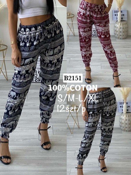 Spodnie damskie , size s-xl, paczka 12szt, mix kolor