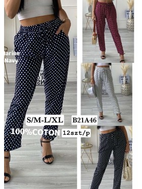 Spodnie damskie , size s-xl, paczka 12szt, mix kolor