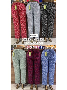Spodnie damskie , size 2-5xl, paczka 12szt, mix kolor