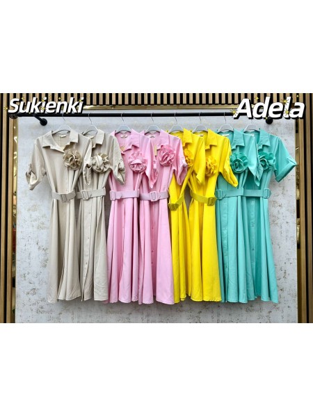 Sukienki damskie Włoski, size uni, paczka 6szt, mix kolor