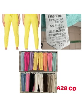 Spodnie damskie Włoski, size uni, paczka 6szt, mix kolor
