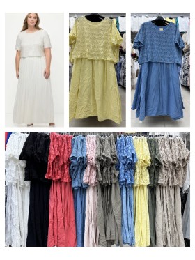 Sukienki damskie wloskie, size uni, paczka 6szt,mix kolor