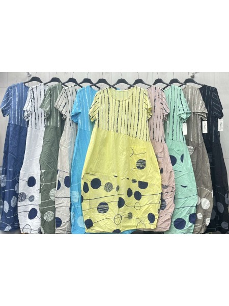 Sukienki damskie wloskie, size uni, paczka 6szt,mix kolor