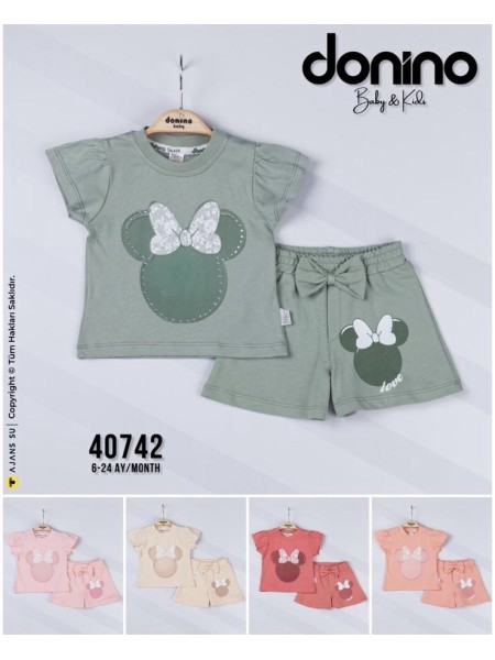 Komplet dzieciece rozm 6-24M , paczka 4szt, 1 kolor