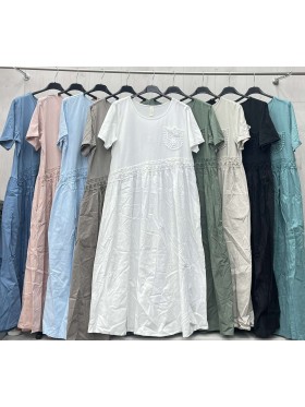 Sukienki damskie wloskie, size uni, paczka 6szt,mix kolor