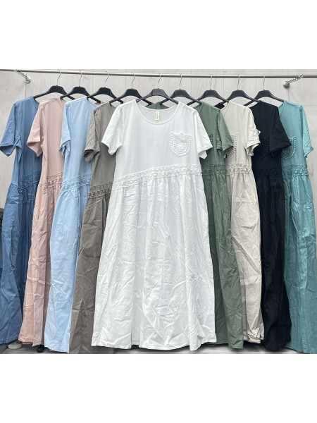 Sukienki damskie wloskie, size uni, paczka 6szt,mix kolor