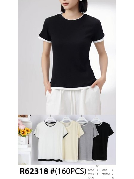 Bluzki damskie tureckie, size uni, paczka 10szt,mix kolor