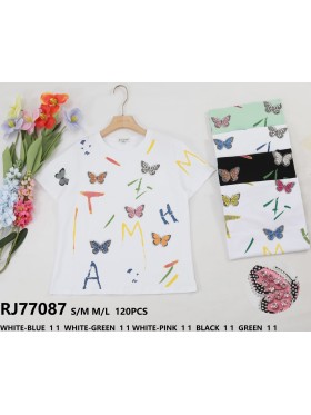 Bluzki damskie tureckie, size s-l, paczka 10szt,mix kolor