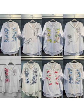 Koszule  damskie , size uni, paczka 6 szt,mix kolor