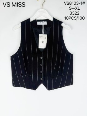 Kamizelki jeansowe  damskie ,size s-xl,paczka 10szt ,