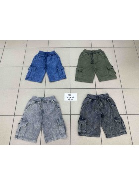 Spodenki jeans dzieciece rozm 4-12 lat, paczka 5szt, 1 kolor
