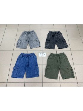 Spodenki jeans dzieciece rozm 8-16 lat, paczka 5szt, 1 kolor