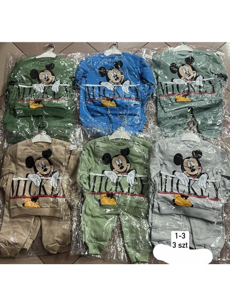 Komplety DZIECIĘCA , size 1-3 lat, paczka 3szt, 1kolor
