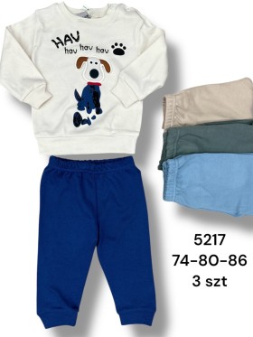 Komplety DZIECIĘCA , size 74-86, paczka 3szt, 1kolor