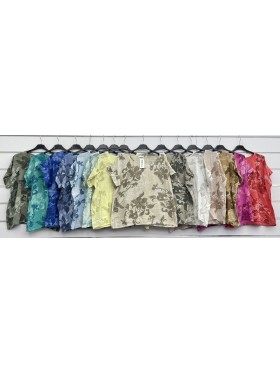 Bluzki damskie Włoski, size uni, paczka 6szt, mix kolor