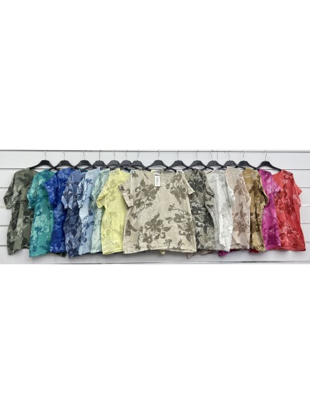Bluzki damskie Włoski, size uni, paczka 6szt, mix kolor