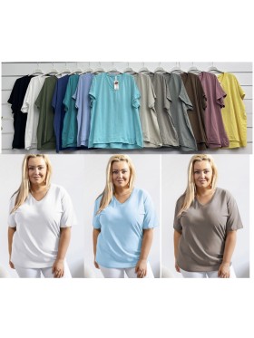 Bluzki damskie Włoski, size uni, paczka 6szt, mix kolor