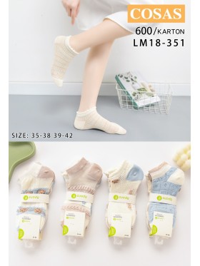 SKARPETY / STOPKI DAMSKIE .SIZE: 35-42, (40PAR/PACZKA) KOLOR JAK NA ZDZIĘCIU
