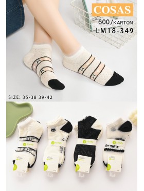 SKARPETY / STOPKI DAMSKIE .SIZE: 35-42, (40PAR/PACZKA) KOLOR JAK NA ZDZIĘCIU