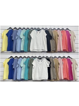 Bluzki damskie Włoski, size uni, paczka 6szt, mix kolor