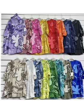 Bluzki damskie Włoski, size uni, paczka 6szt, mix kolor