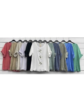 Bluzki damskie Włoski, size uni, paczka 6szt, mix kolor