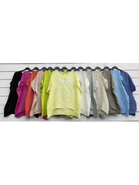 Bluzki damskie Włoski, size uni, paczka 6szt, mix kolor