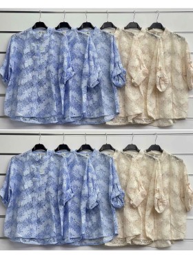 Bluzki damskie Włoski, size uni, paczka 6szt, mix kolor