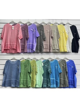 Bluzki damskie Włoski, size uni, paczka 6szt, mix kolor