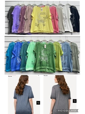 Bluzki damskie Włoski, size uni, paczka 6szt, mix kolor